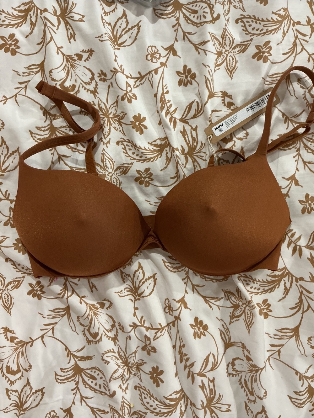 SKIMS Ultimate Collection Push Up Plunge nipple bra Bra in Bronze NWT SIZE 32C